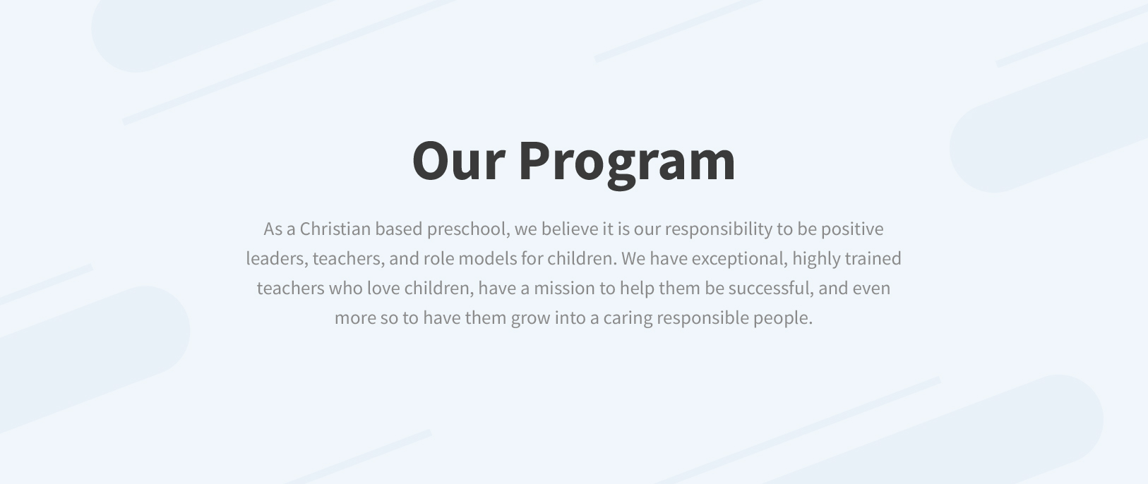 Our Program